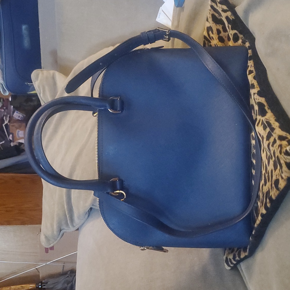 Michael Kors Blue Satchel with Structured Design - Picture 2 of 8